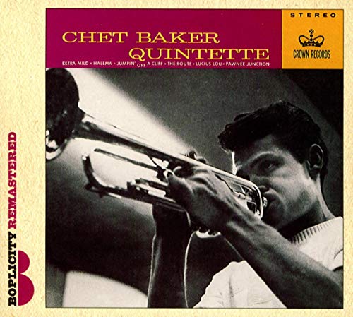 Chet Baker playing trumpet on the album cover "Cools Out".