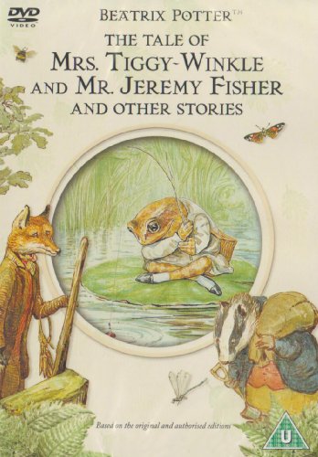 DVD cover for Beatrix Potter’s “Mrs. Tiggy-Winkle” and “Mr. Jeremy Fisher.”