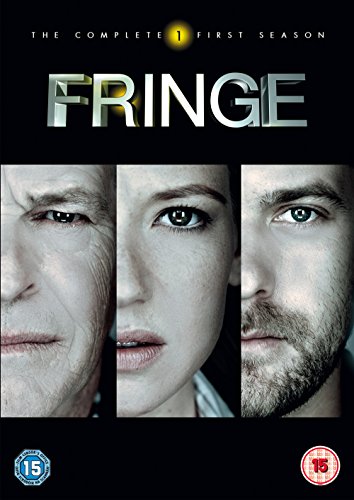 Fringe: Season 1" DVD cover with three faces and the show's title.