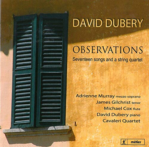 CD cover with green shutters, text listing musicians and song titles.