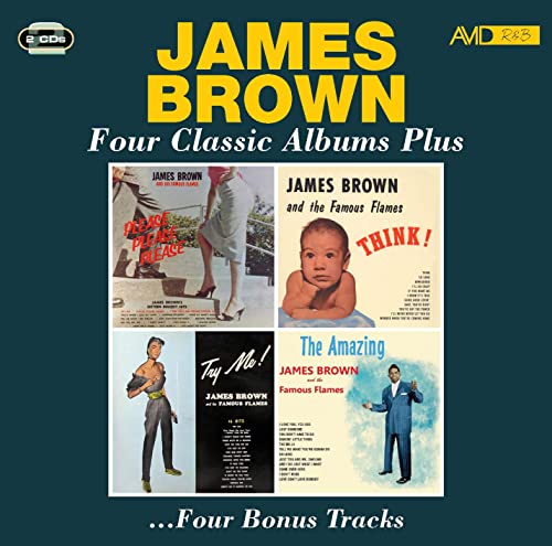 James Brown CD set with four classic albums, black and white musician photo cover.
