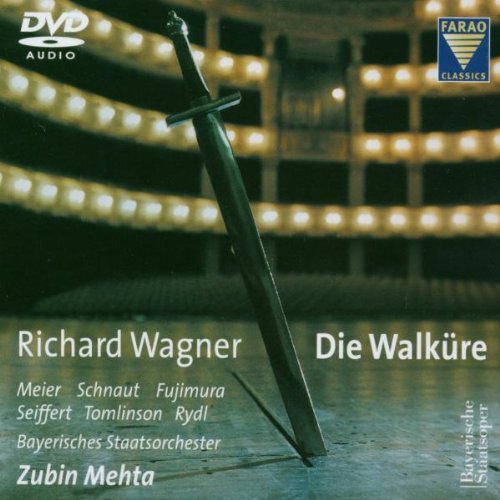 DVD cover for Wagner’s “Die Walküre” featuring a sword against theater seats.