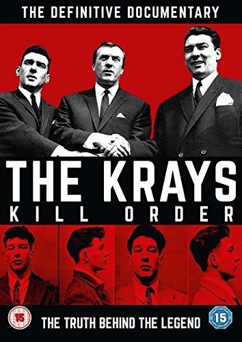 DVD cover featuring three suited men, titled "The Krays: Kill Order".