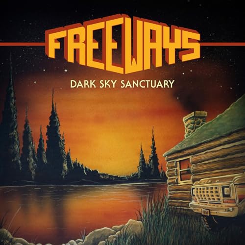 CD cover with orange and black landscape, cabin, and "Freeways" text.
