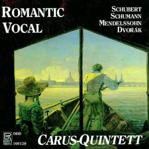 CD cover: figures in a boat view a distant cityscape.