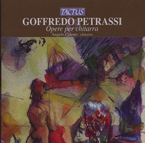 CD cover for "Opere per chitarra" by Goffredo Petrassi, abstract art.