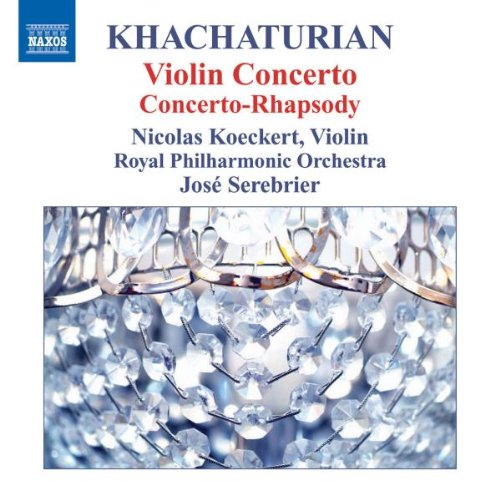 CD cover for Khachaturian’s Violin Concerto with a chandelier image.