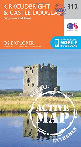 Outdoor map cover featuring a ruined castle reflected in water.