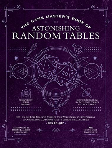 The Game Masters Book Of Astonishing Random Tables: 300+ Unique Roll Tables To Enhance Your Worldbuilding, Storytelling, Locations, Magic And More For 5th Edition Rpg Adventures