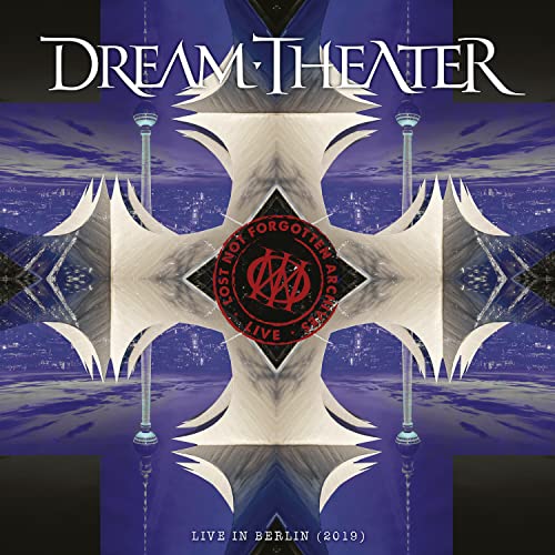 Dream Theater album cover: abstract silver cross over a Berlin cityscape.