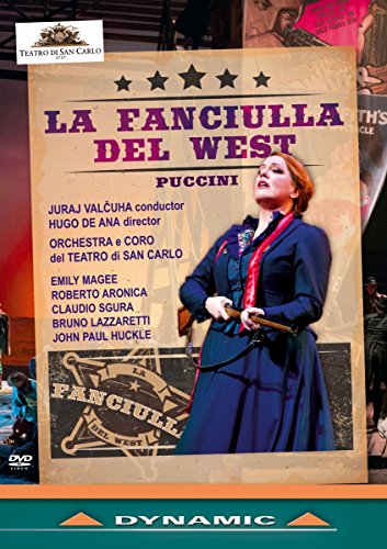 DVD cover for Puccini's La Fanciulla del West featuring a woman in blue.