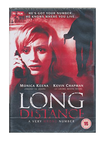 DVD cover for Long Distance featuring a woman on a phone and a silhouette.