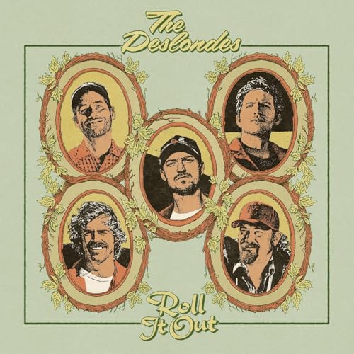 Album cover for The Deslondes’ “Roll It Out” featuring portraits of five men.