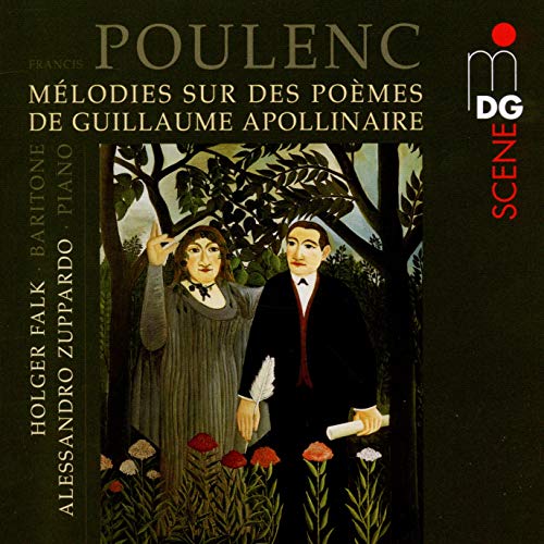 CD cover for Poulenc's mélodies featuring a painted forest scene.