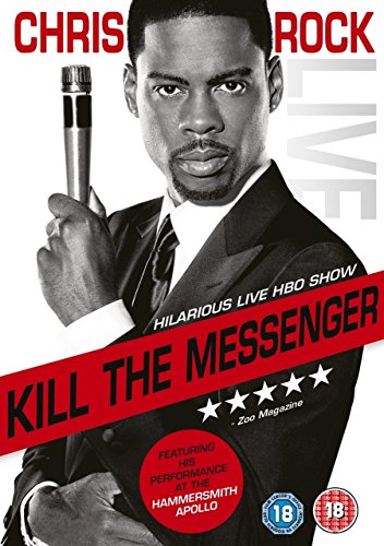 Chris Rock in a suit holding a microphone on DVD cover.