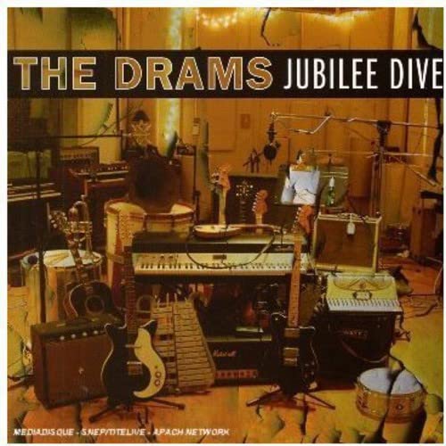 CD cover for The Drams’ “Jubilee Drive” featuring a band setup.