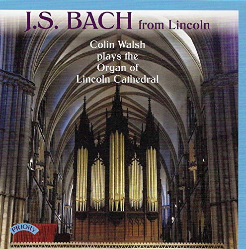 CD cover: Lincoln Cathedral organ pipes, text "J.S. Bach from Lincoln".