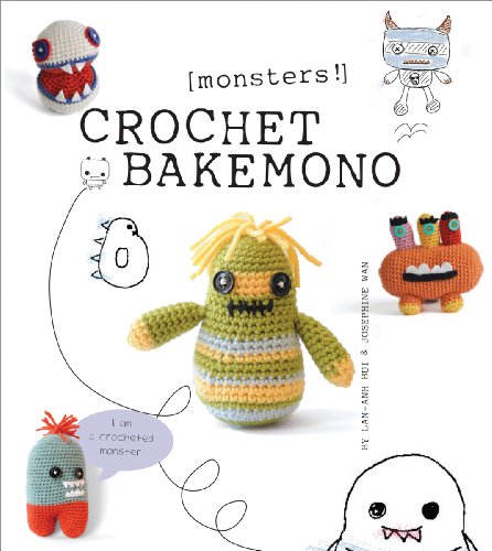 Book cover featuring colorful, crocheted monster designs and hand-drawn illustrations.