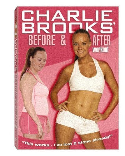 DVD cover featuring Charlie Brooks “Before & After Workout” transformation.