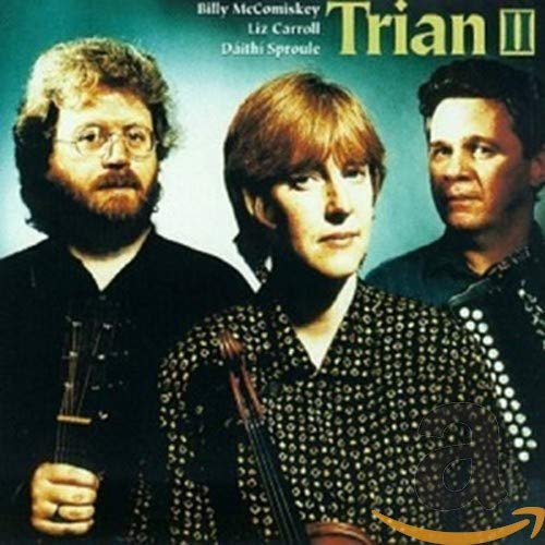 CD cover featuring three musicians: Billy McComiskey, Liz Carroll, and Daithi Sproule.