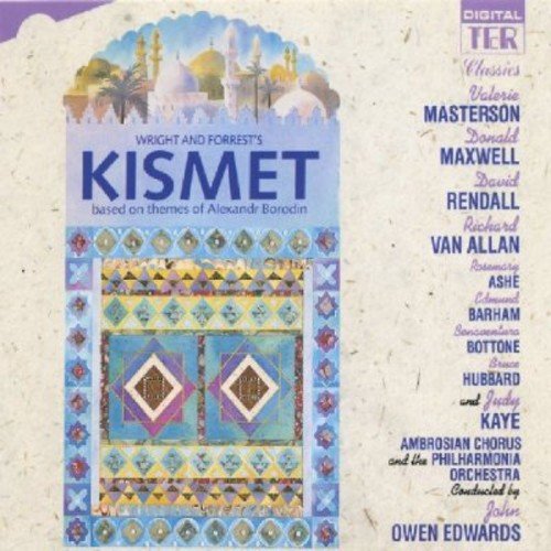 CD cover for "Kismet" musical recording, featuring Middle Eastern architecture.
