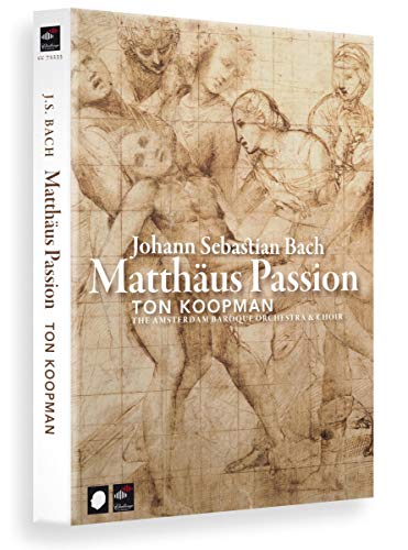 DVD cover for Bach’s *Matthäus Passion* featuring Renaissance-style artwork.