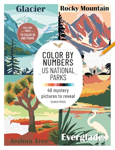 Color by Numbers: US National Parks : 40 Mystery Pictures to Reveal