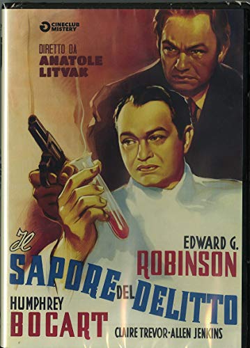 DVD cover for "Sapore Del Delitto" featuring Humphrey Bogart and Edward G. Robinson.