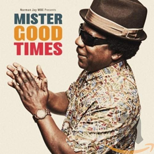 Norman Jay album cover featuring a man in a hat and sunglasses.