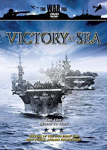 DVD cover for “Victory At Sea” depicting warships at sea.