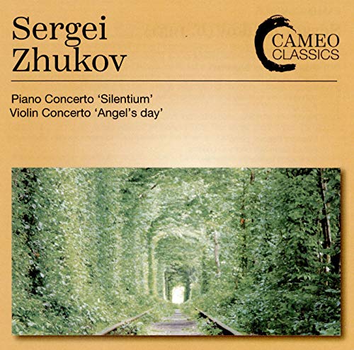 CD cover for Sergei Zhukov’s concertos with a forest path image.