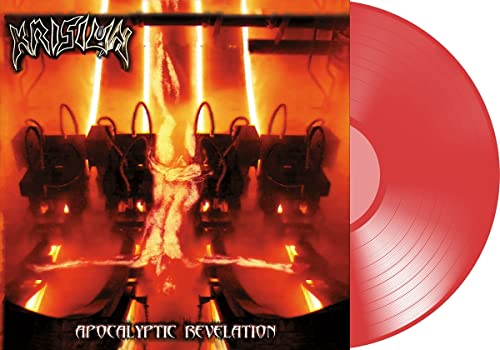 Krisiun “Apocalyptic Revelations” vinyl record, red disc and cover art.