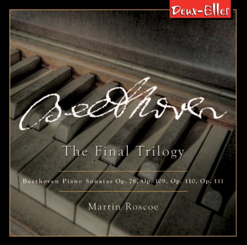 CD cover for Martin Roscoe’s Beethoven piano sonatas, with keys image.