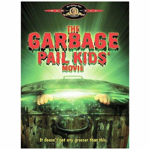 Garbage Pail Kids" movie DVD cover with a trash can and hands reaching out.