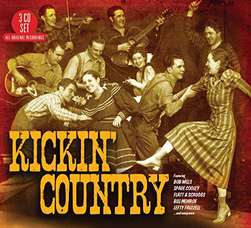 Kickin' Country" 3CD set cover featuring vintage country musicians playing instruments.