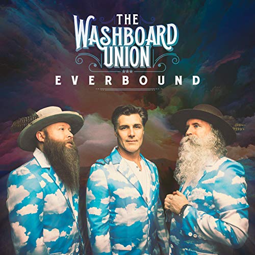 CD cover for The Washboard Union’s “Everbound” featuring three men in hats.