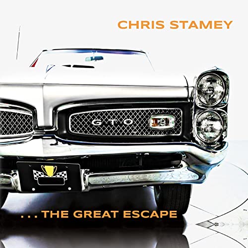 CD cover featuring a classic white Pontiac GTO car’s front view.