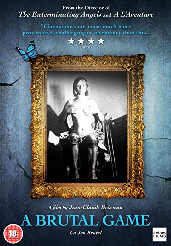 DVD cover for "A Brutal Game" featuring a framed, unsettling portrait.