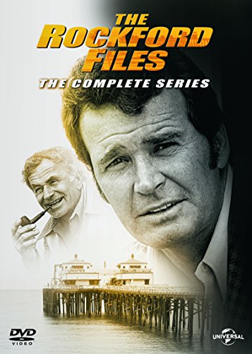 DVD cover for "The Rockford Files" featuring James Garner and a pier.