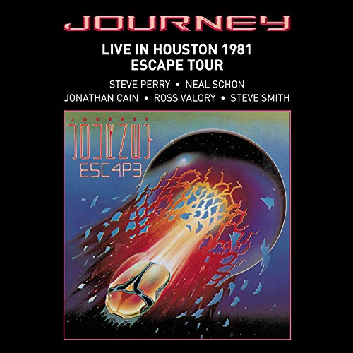 Journey "Live in Houston '81" CD cover with cosmic, fiery imagery.