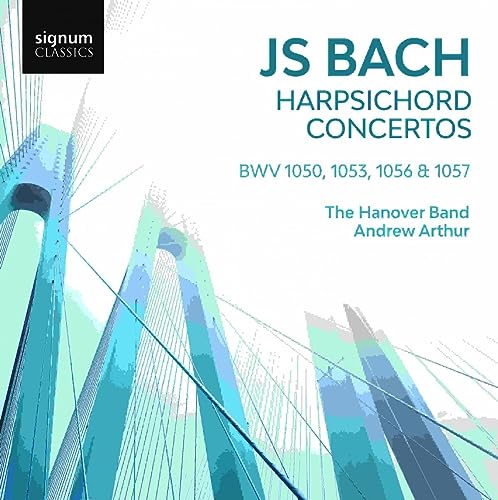 CD cover for JS Bach harpsichord concertos performed by Andrew Arthur.