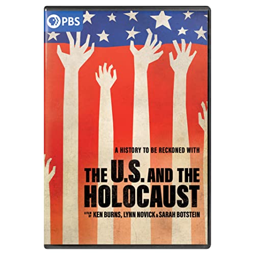 DVD cover for "The U.S. and the Holocaust" documentary, with raised hands.