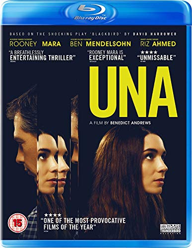 Una" Blu-ray cover featuring Rooney Mara and Ben Mendelsohn in profile.