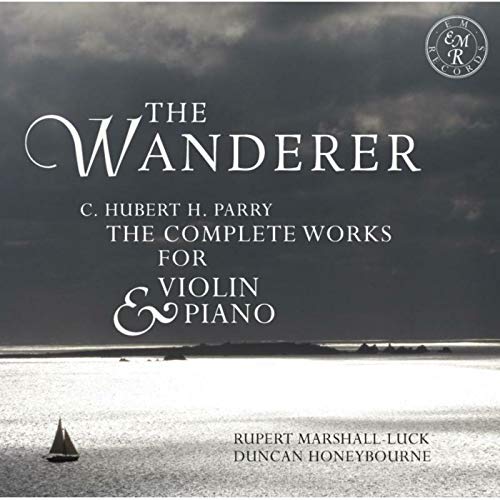 CD cover for "The Wanderer" featuring a seascape and elegant text.