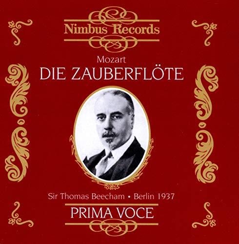 Red album cover with portrait of Sir Thomas Beecham and gold flourishes.