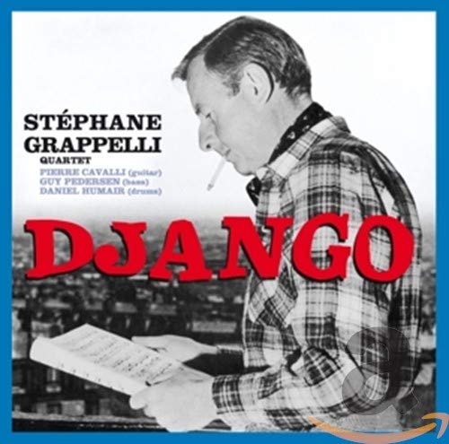 CD cover featuring Stéphane Grappelli in a plaid shirt, with "Django" text.