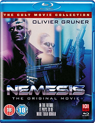 Nemesis" Blu-ray cover featuring Olivier Gruner with a futuristic, action-oriented scene.