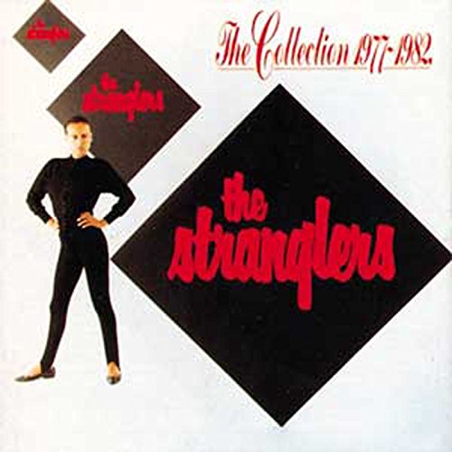 The Stranglers album cover, featuring a man in black against diamonds.