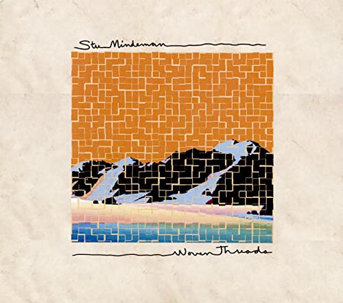 CD cover with abstract mosaic landscape in orange, black, and blue.