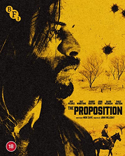 Blu-ray cover art featuring a man's profile against a yellow desert landscape with horses.